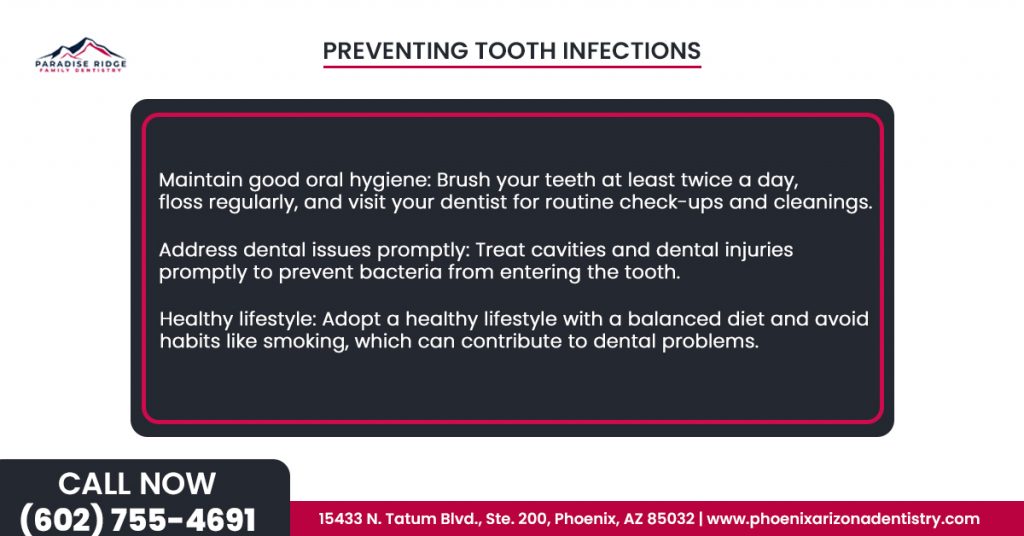 Preventing tooth infections