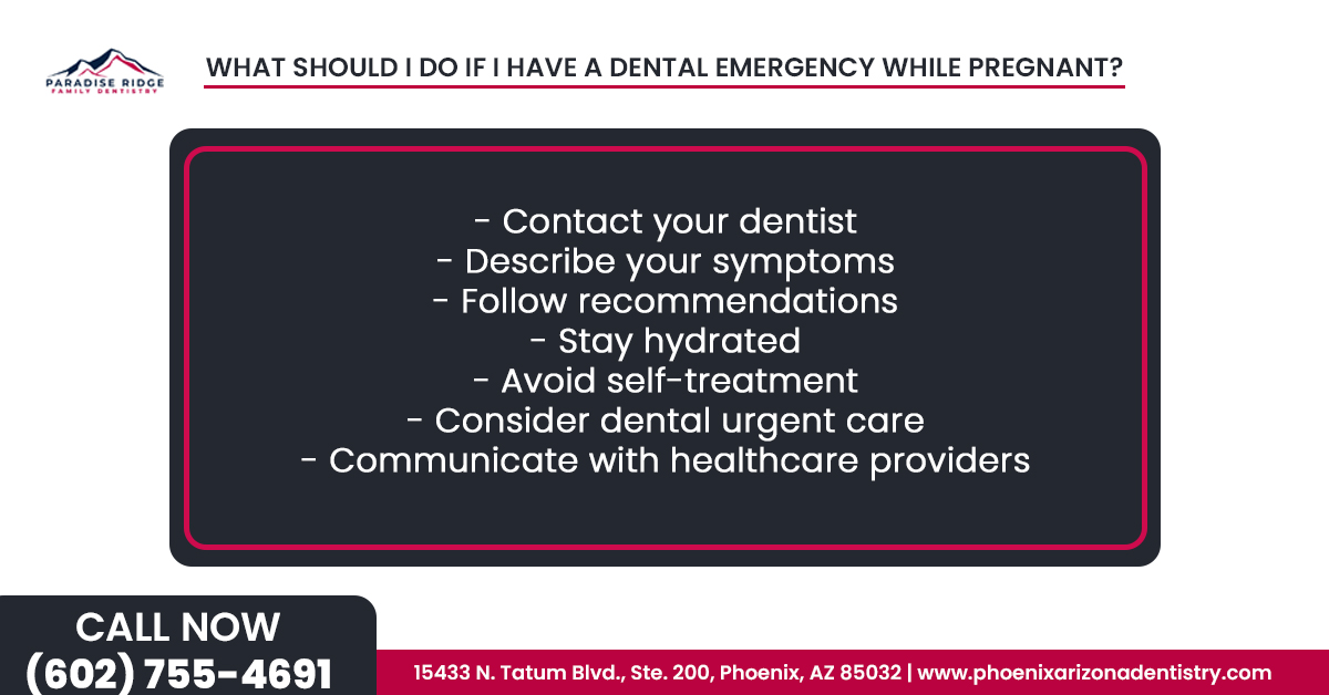 What should I do if I have a dental emergency while pregnant